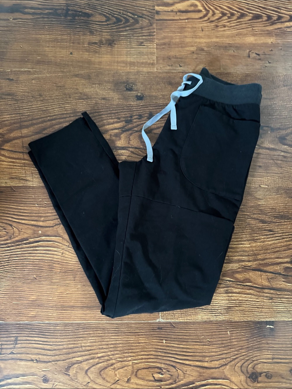 Figs Black Scrub Jumpsuit with Gray Drawstring size XS